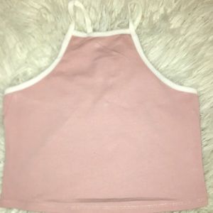 Pink and white Crop top